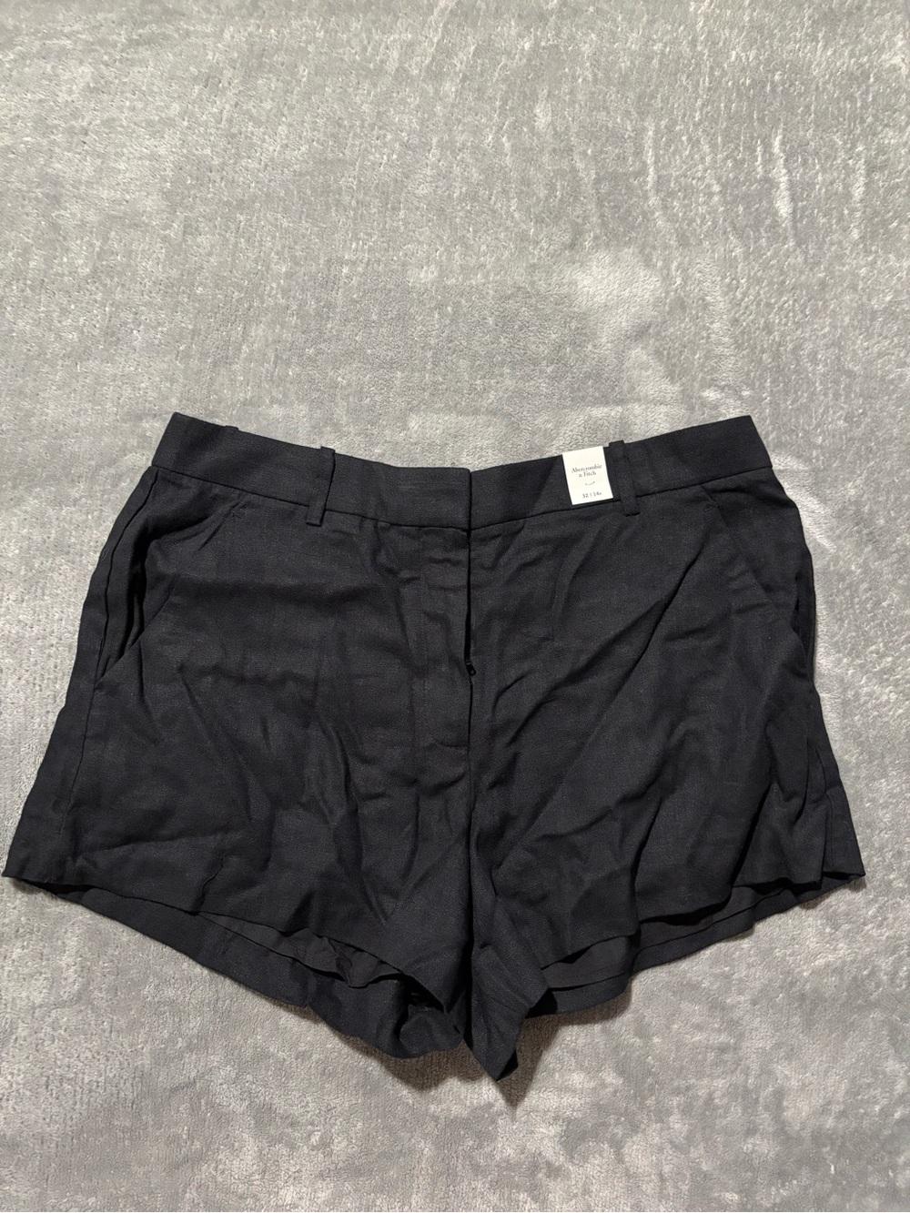 Abercrombie & Fitch Black Tailored Bermuda Shorts